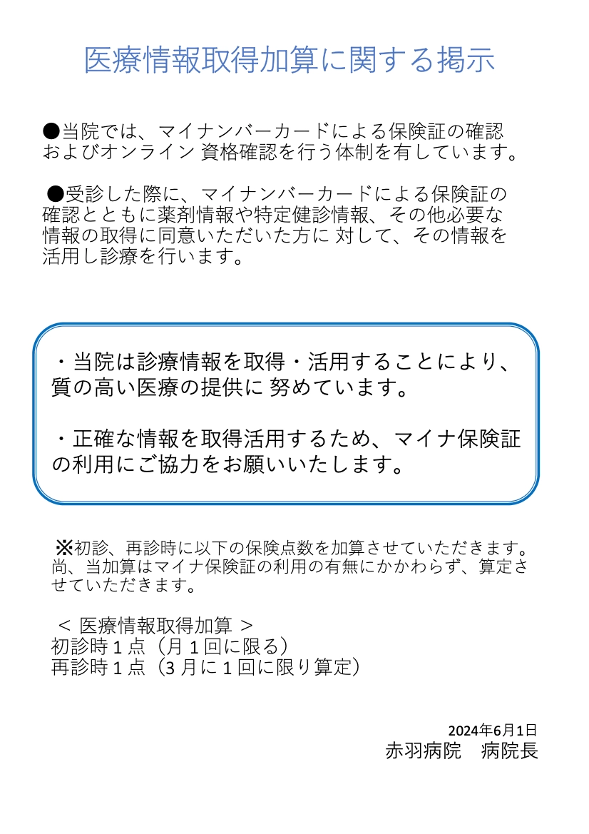 医療情報取得加算
