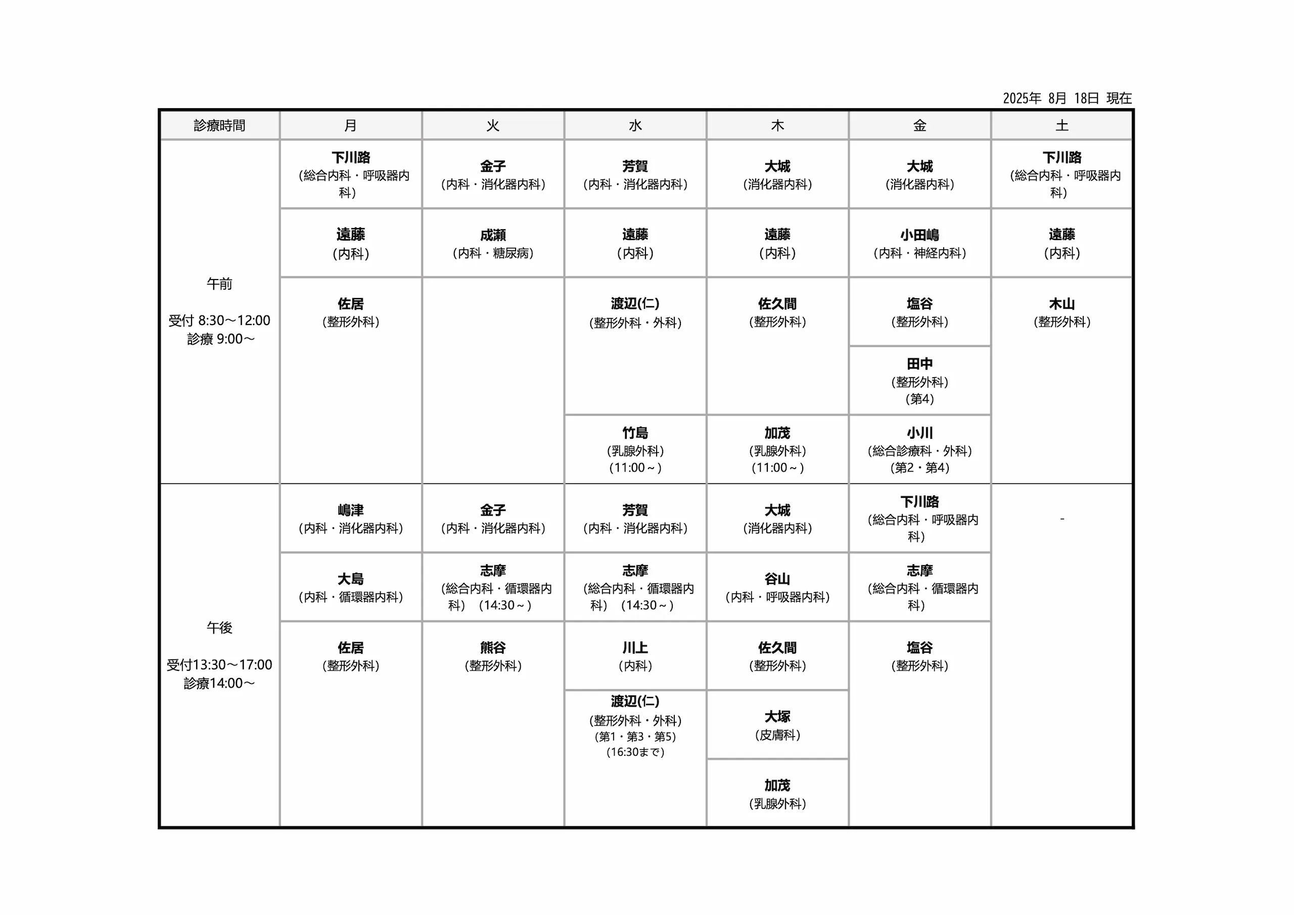 OutpatientSchedule